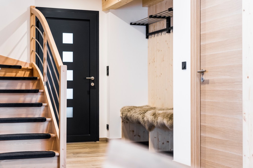 Entrée cosy chalet moderne les rousses